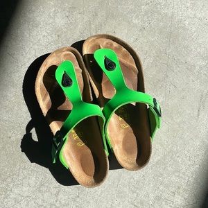 Bright Green Birkenstock Gizeh size 37